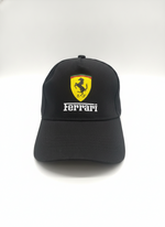 FERRARI LOGO EMBROIDERED BASEBALL CAP