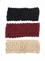 VINTAGE CROCHET FLORAL PATTERN HEADBAND