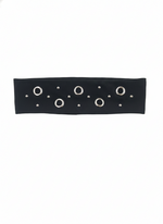 GROMMET AND STUD DETAIL HEADBAND